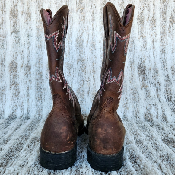 Ariat "Heritage Stockman" Brown Leather Cowboy Western Boots | Women's Size 6.5B - Picture 5 of 11